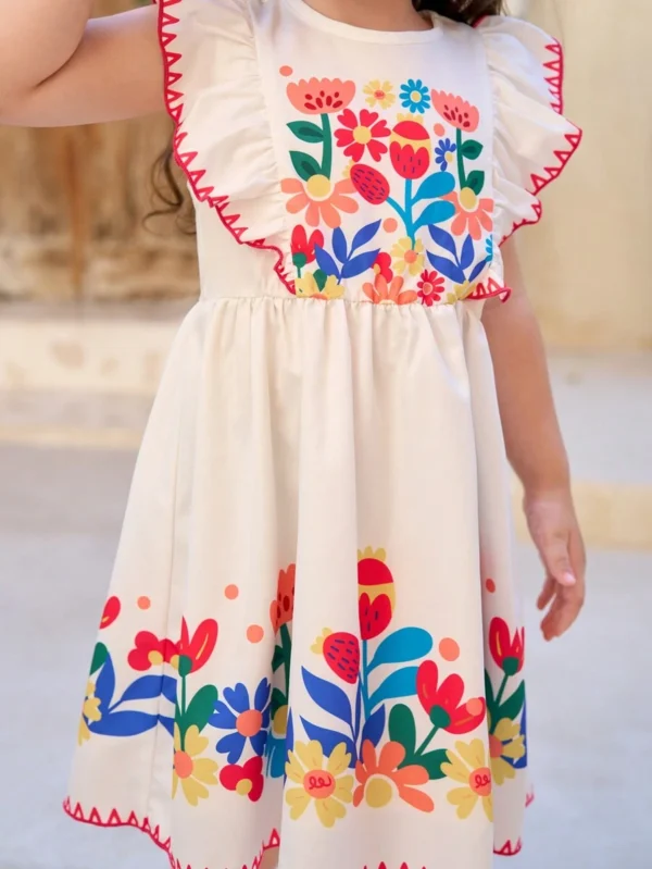 Vestido con flores coloridas