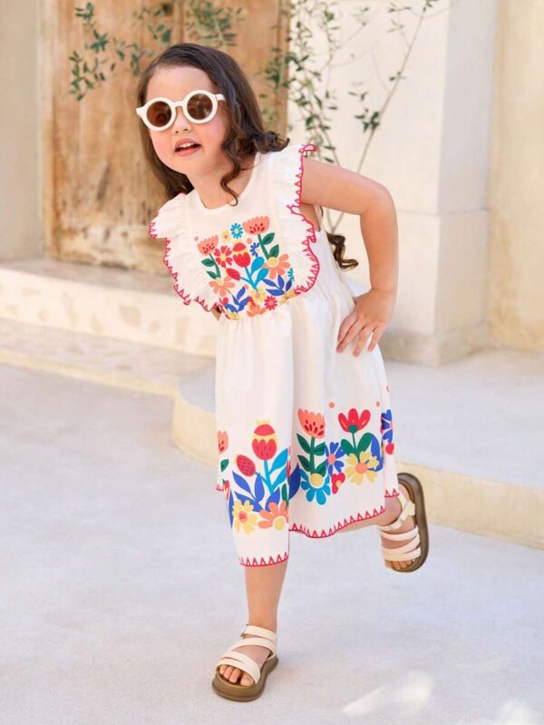 Vestido con flores coloridas