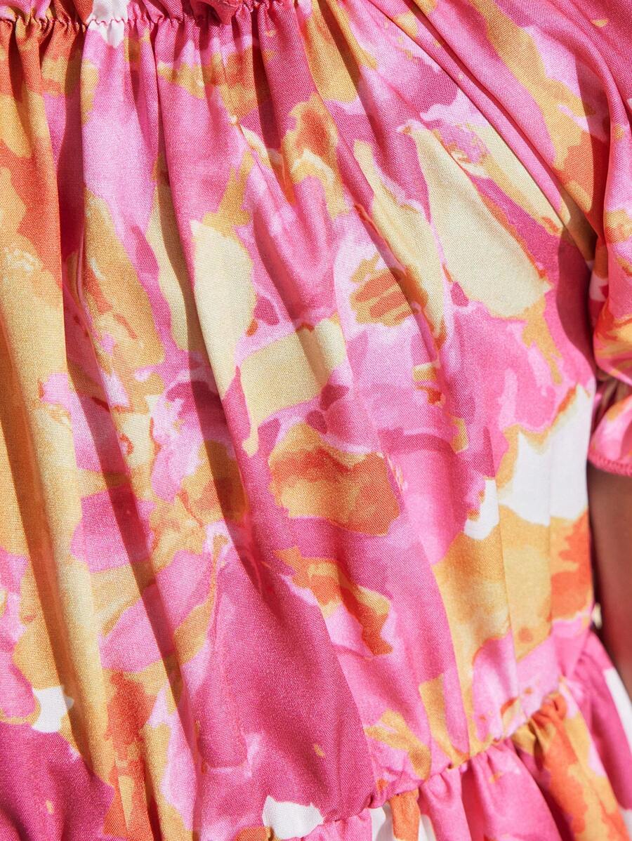 Vestido floral cuadrado - Imagen 5