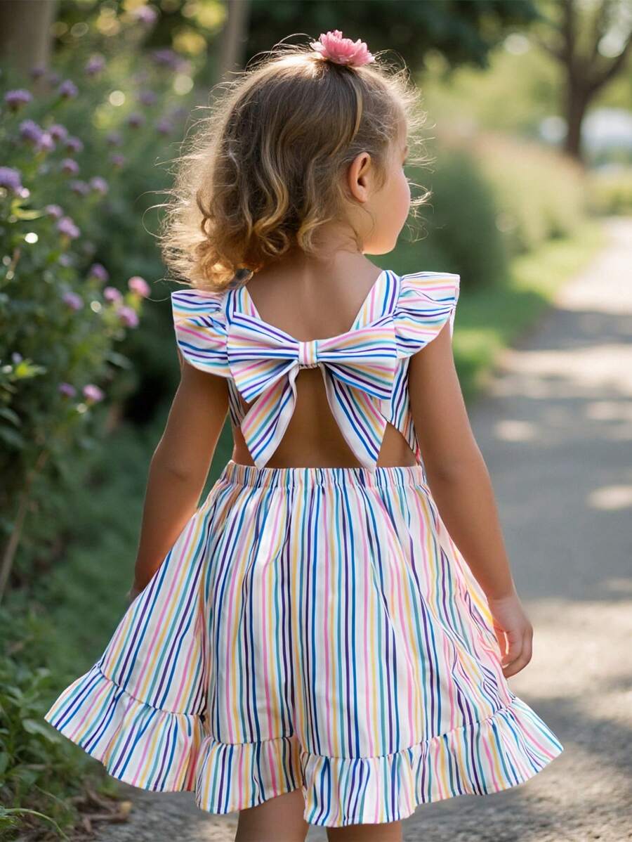 Vestido casual ajustado con volantes tejidos